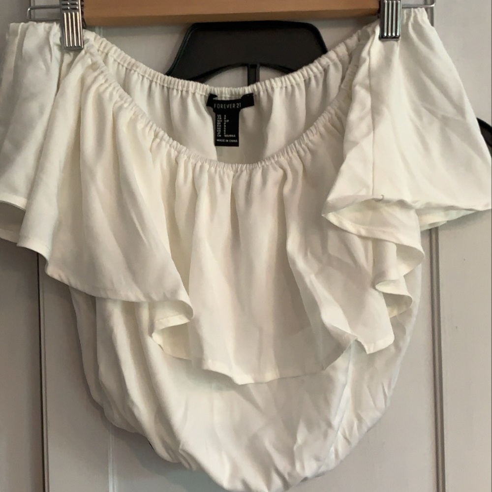 Forever 21 cropped off the shoulder shirt